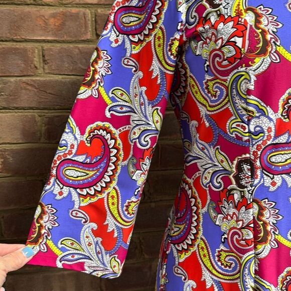 Jude Connally Women’s Multi 3/4 Sleeve Dress Size Large - Picture 3 of 6